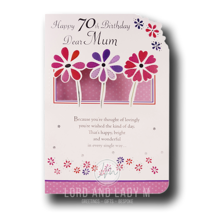 22cm - Happy 70th Birthday Dear Mum - BGC