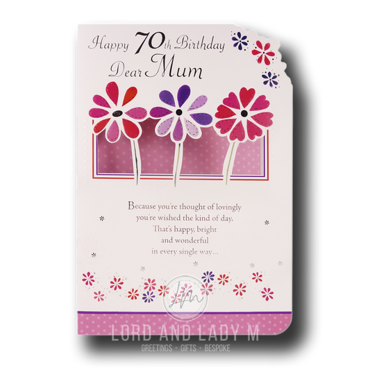 22cm - Happy 70th Birthday Dear Mum - BGC