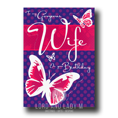 20cm - To My Gorgeous Wife On Your Birthday - E