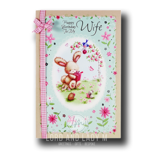 26cm - Happy Birthday To My Wife - Lge Let - E