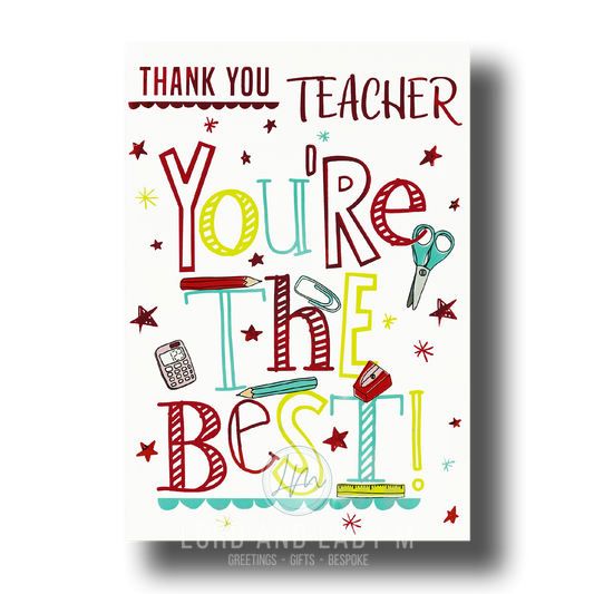 19cm - Thank You Teacher You're The Best - BGC