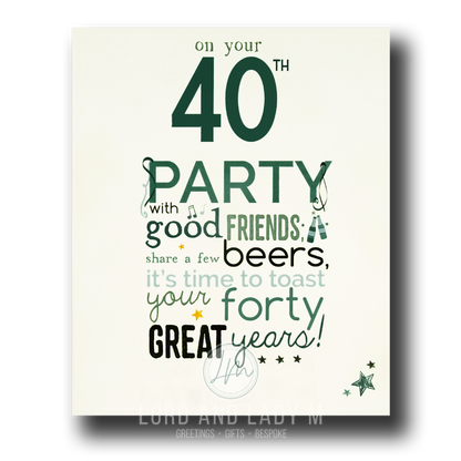 18cm - On Your 40th Party With Good Friends - ASD