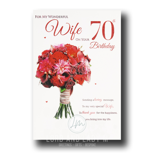 23cm - For My Wonderful Wife On Your 70th ... - E