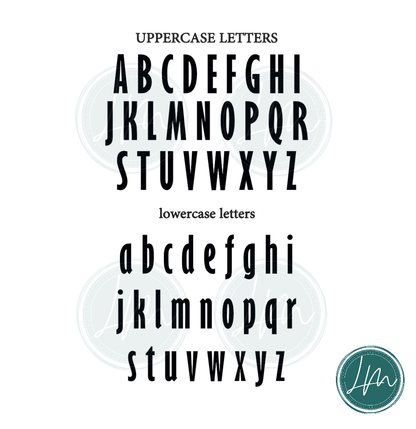 Vinyl Name Word Sticker - Condensed Bold Simple Sans Serif Basic Style