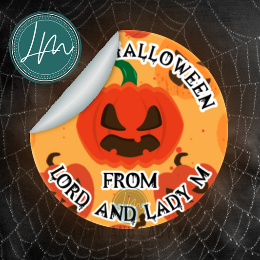 Personalised Halloween Pumpkin Sticker Featured Image