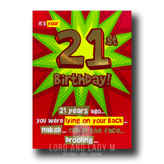 19cm - It's Your 21st Birthday 21 Years Ago...