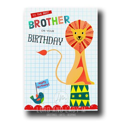 19cm - To The Best Brother On Your Birthday - Lion