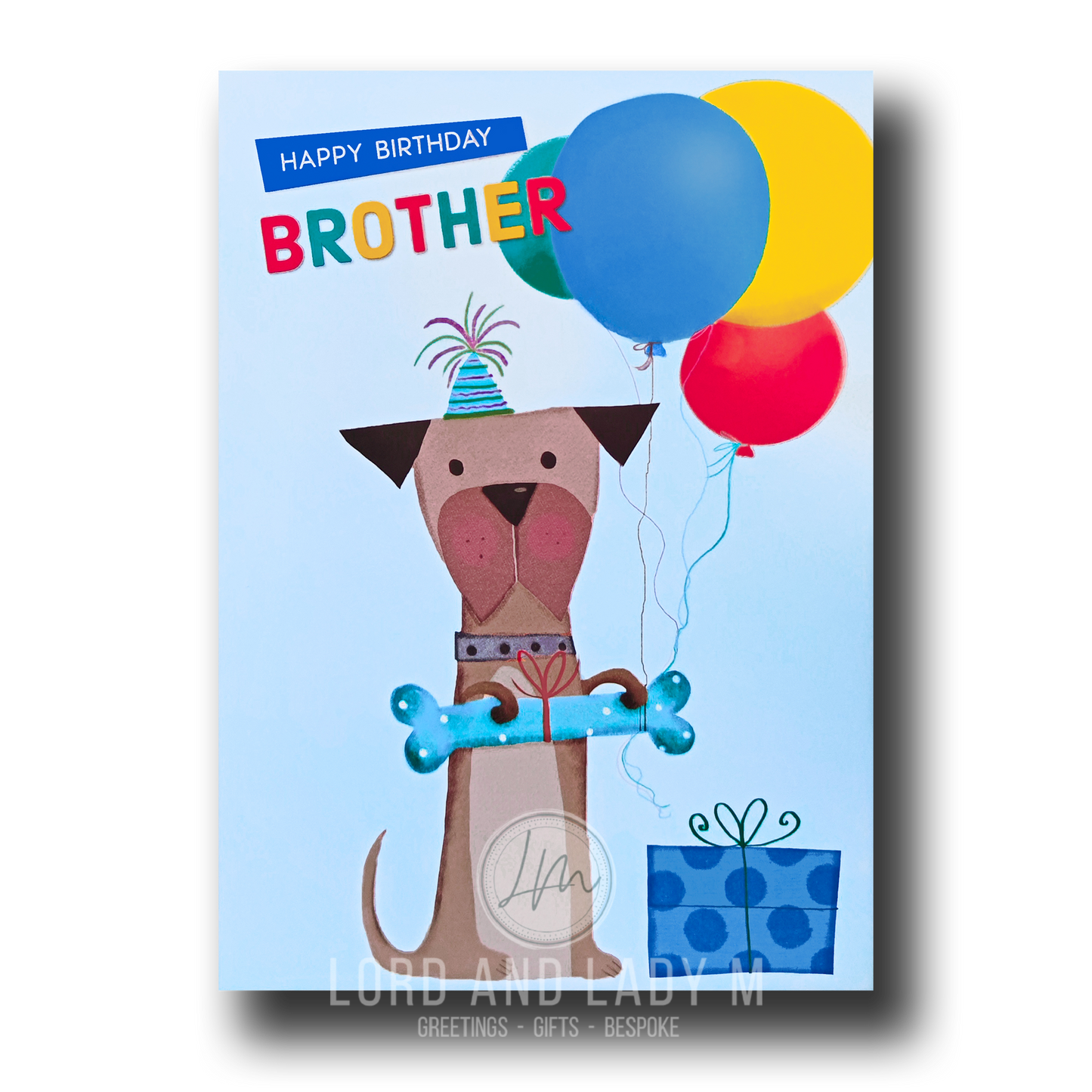 19cm - Happy Birthday Brother - Dog