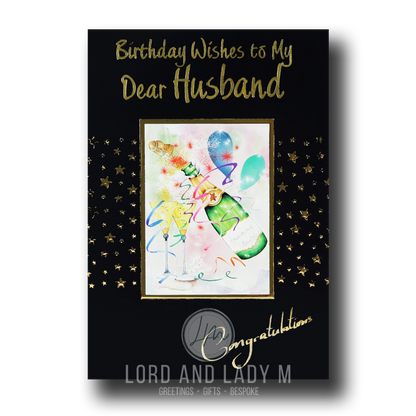 19cm - Birthday Wishes To My Dear Husband - BGC