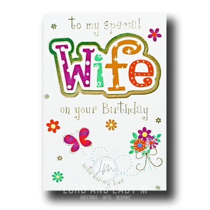 23cm - To My Special Wife on your Birthday - GH