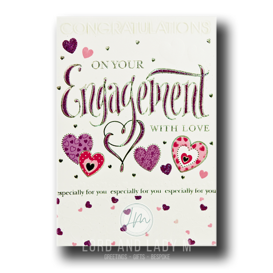 22cm - Congratulations On Your Engagement With Love