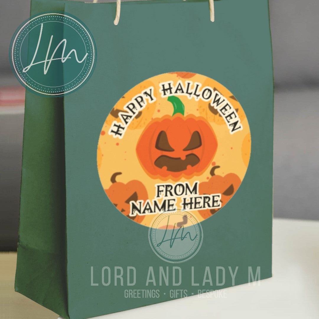Personalised Happy Halloween Stickers | Spooky Pumpkin - Use Ideas 3