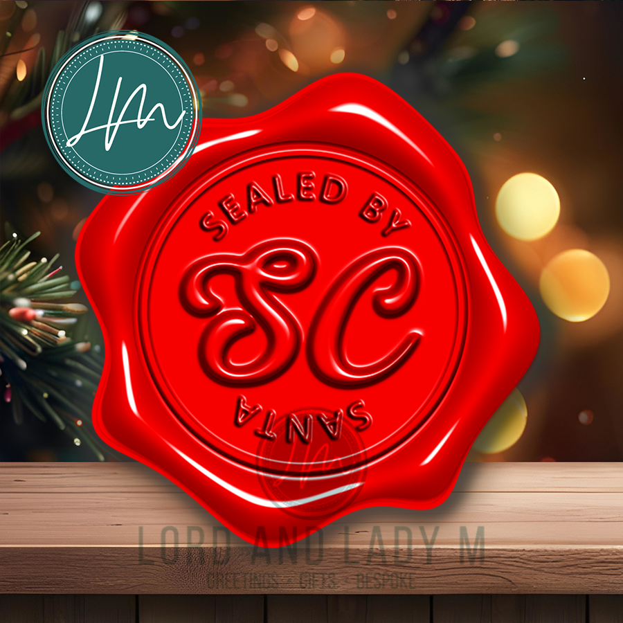Sealed By Santa Stickers | Festive Wax Seal Effect Sticker Sheet