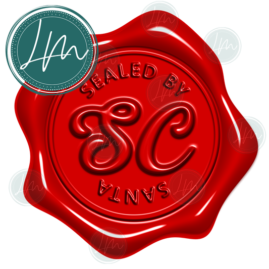 Sealed By Santa Stickers | Festive Wax Seal Effect Sticker Sheet