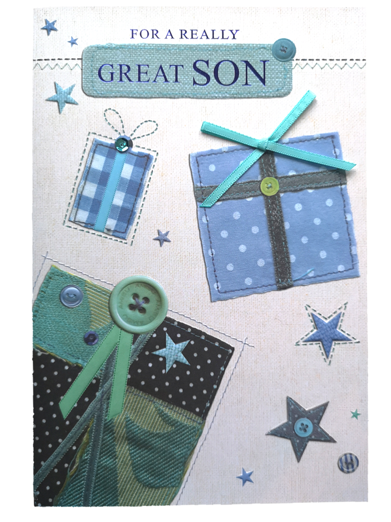 20cm - For A Really Great Son - Gifts Buttons -E