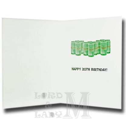 23cm - Happy 30th Birthday Inside This Card - CWH