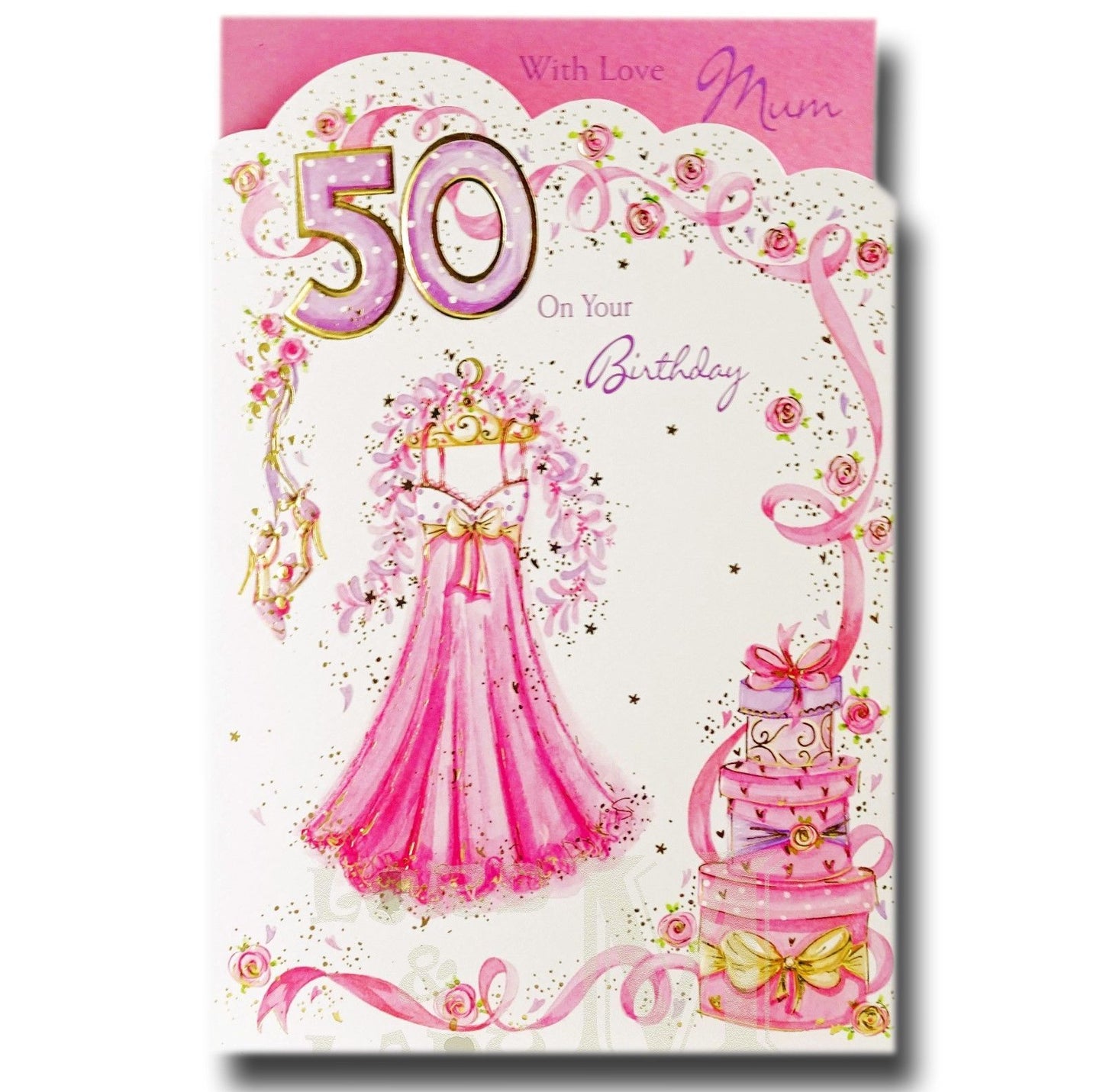 23cm - With Love Mum On Your Birthday 50