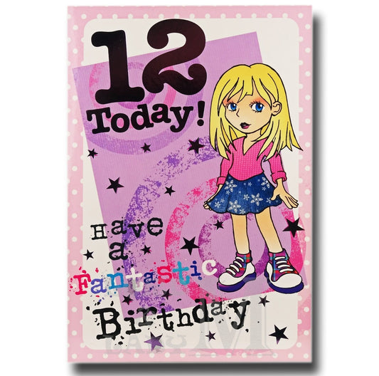 20cm - 12 Today! Have A Fantastic Birthday - E