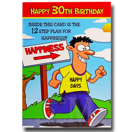 23cm - Happy 30th Birthday Inside This Card - CWH