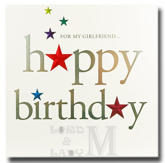 16cm - For My Girlfriend Happy Birthday - E
