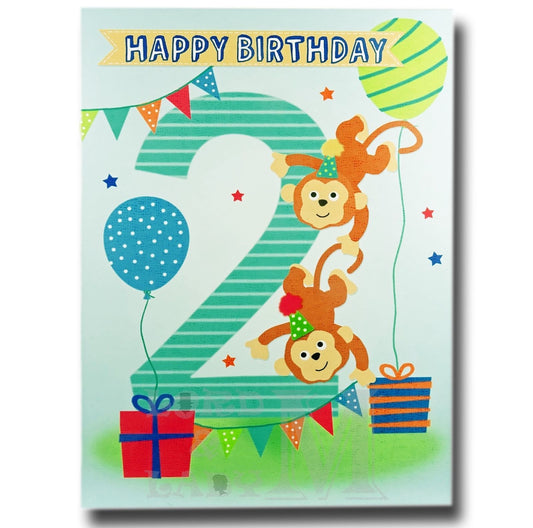 20cm - Happy Birthday 2 - Monkeys - E