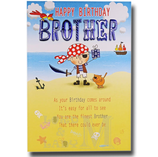 23cm - Happy Birthday Brother ... - Pirate - P