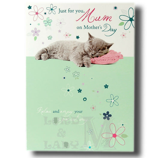 17cm - Just For You, Mum On .. - Grey Cat - OH