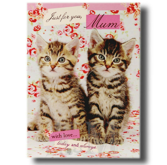 17cm - Just For You, Mum With Love - 2 Kittens -OH
