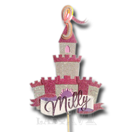 Princess Castle - Themed Personalised Cake Topper