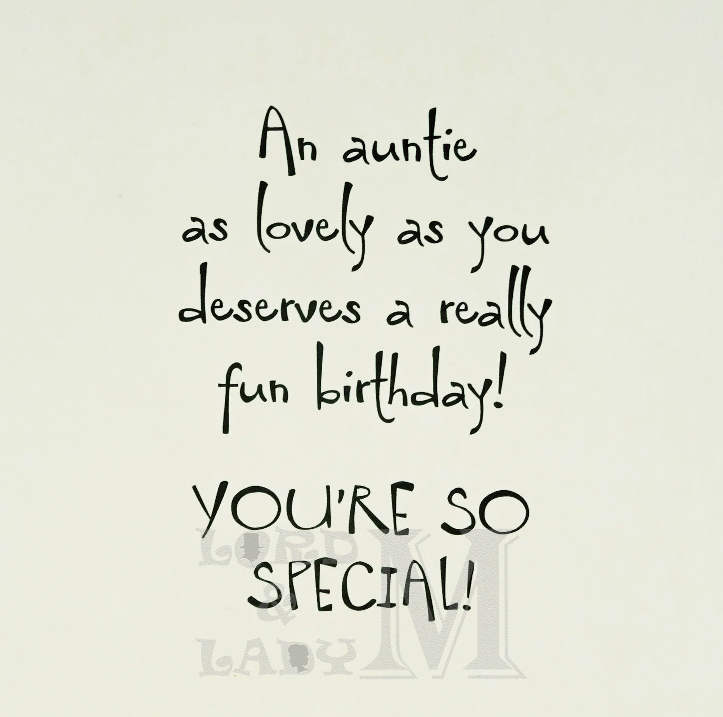 19cm - Birthday Wishes Auntie - Pink Card - E