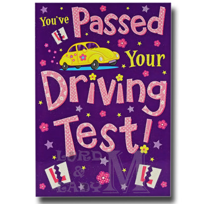 19cm - You've Passed Your Driving Test - Purple -E
