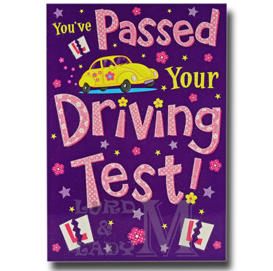 19cm - You've Passed Your Driving Test - Purple -E
