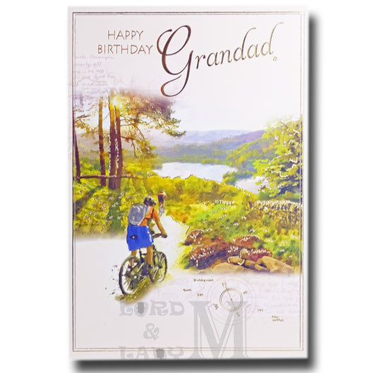 22cm - Happy Birthday Grandad - Bike - CWH