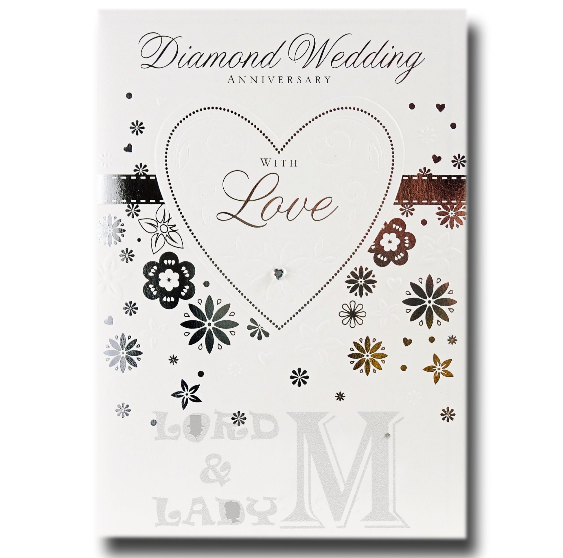 19cm - Diamond Wedding Anniversary With Love - CWH