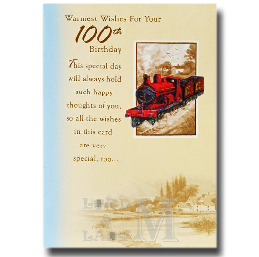 19cm  Red Train - Warmest Wishes For Your 100th