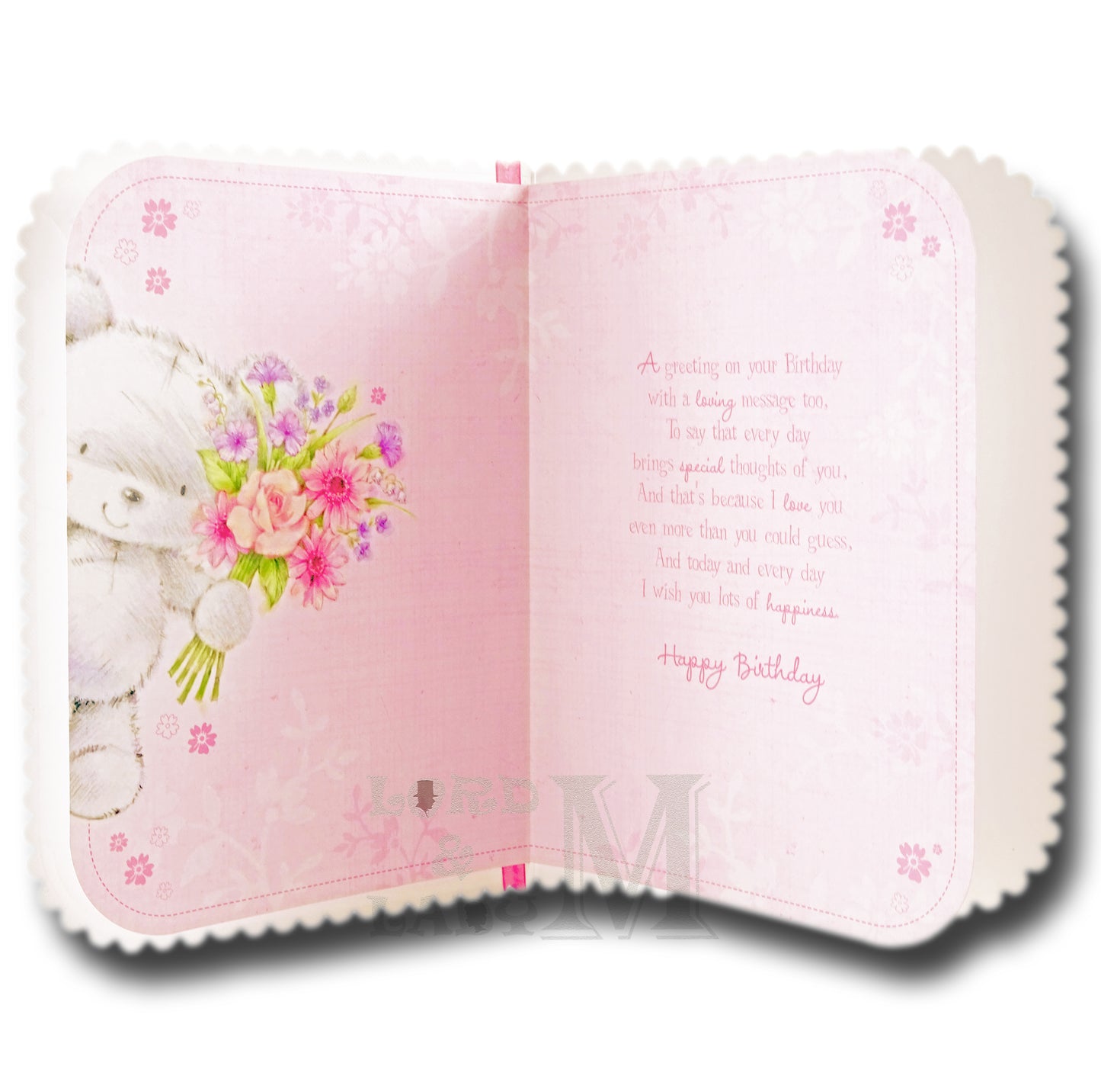 25cm - Happy Birthday ... - Cute Bear - Lge Letter