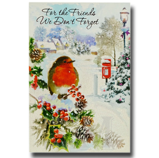20cm - For The Friends We - Robin Postbox - E