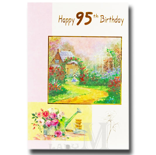 19cm - Happy 95th Birthday - Watering Can - DGC