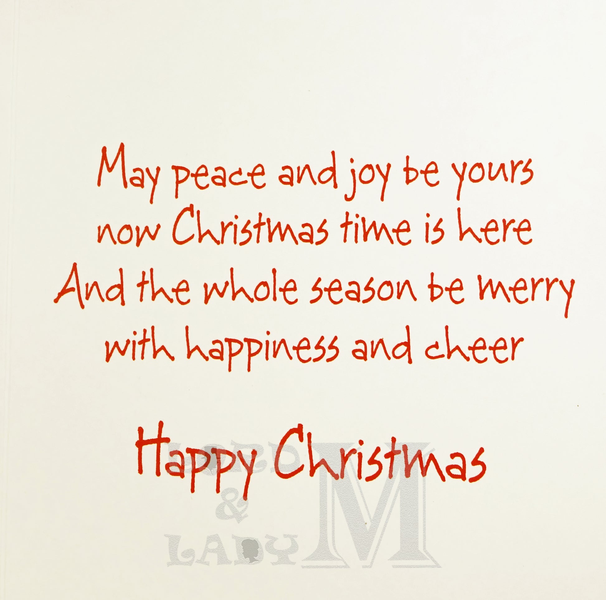 19cm - ... Christmas To A Special Son & Family - E