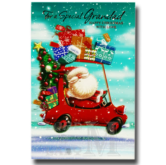 23cm - For A Special Grandad - Santa In Car - E