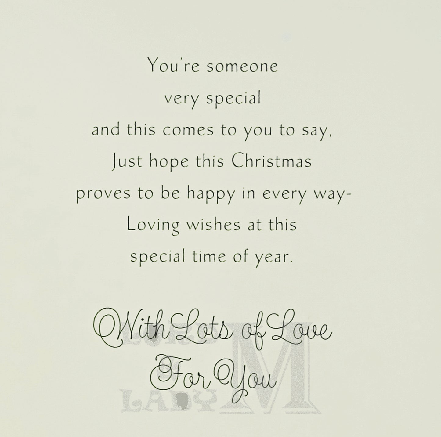 27cm - .. Christmas To You, Uncle - Lge Letter - E