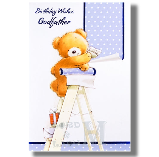 19cm - Birthday Wishes Godfather - Wallpaper - DGC