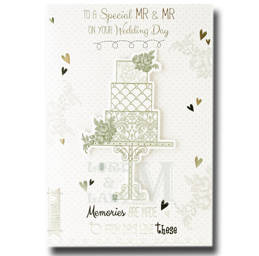 19cm - To A Special Mr & Mr - Wedding Cake - BGC