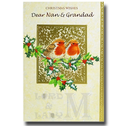 19cm - ... Wishes Dear Nan & Grandad - Cream - E