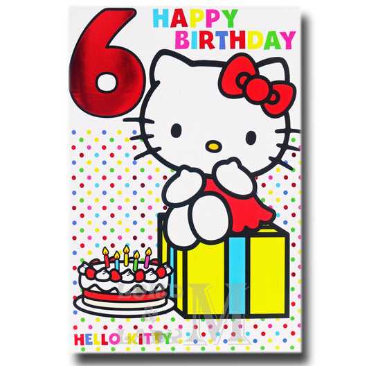 23cm - 6 Happy Birthday Hello Kitty - BGC
