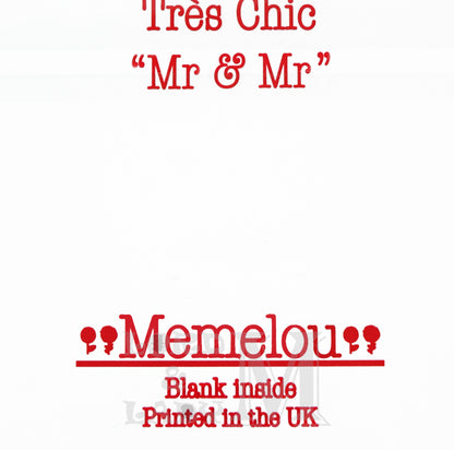 13cm Square - Mr & Mr - Tres Chic - MML