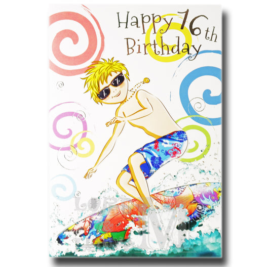 19cm - Happy 16th Birthday - Surfboard - DGC