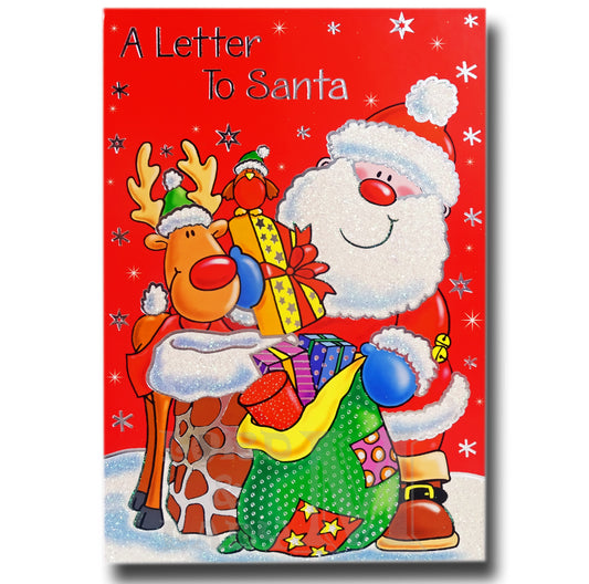 19cm - A Letter To Santa - Robin Reindeer - BGC