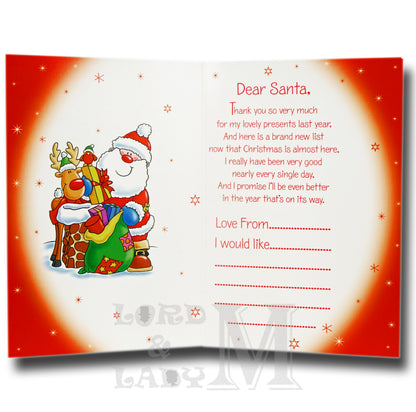 19cm - A Letter To Santa - Robin Reindeer - BGC