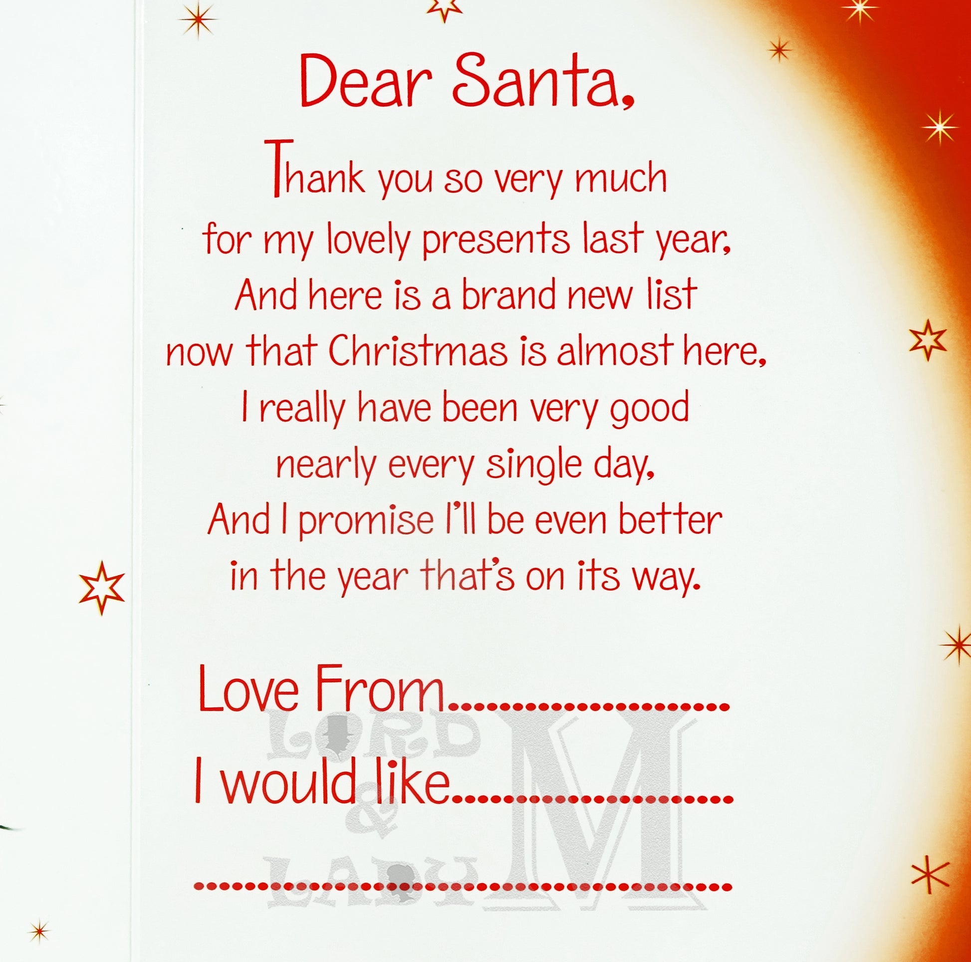19cm - A Letter To Santa - Penguin Reindeer - BGC